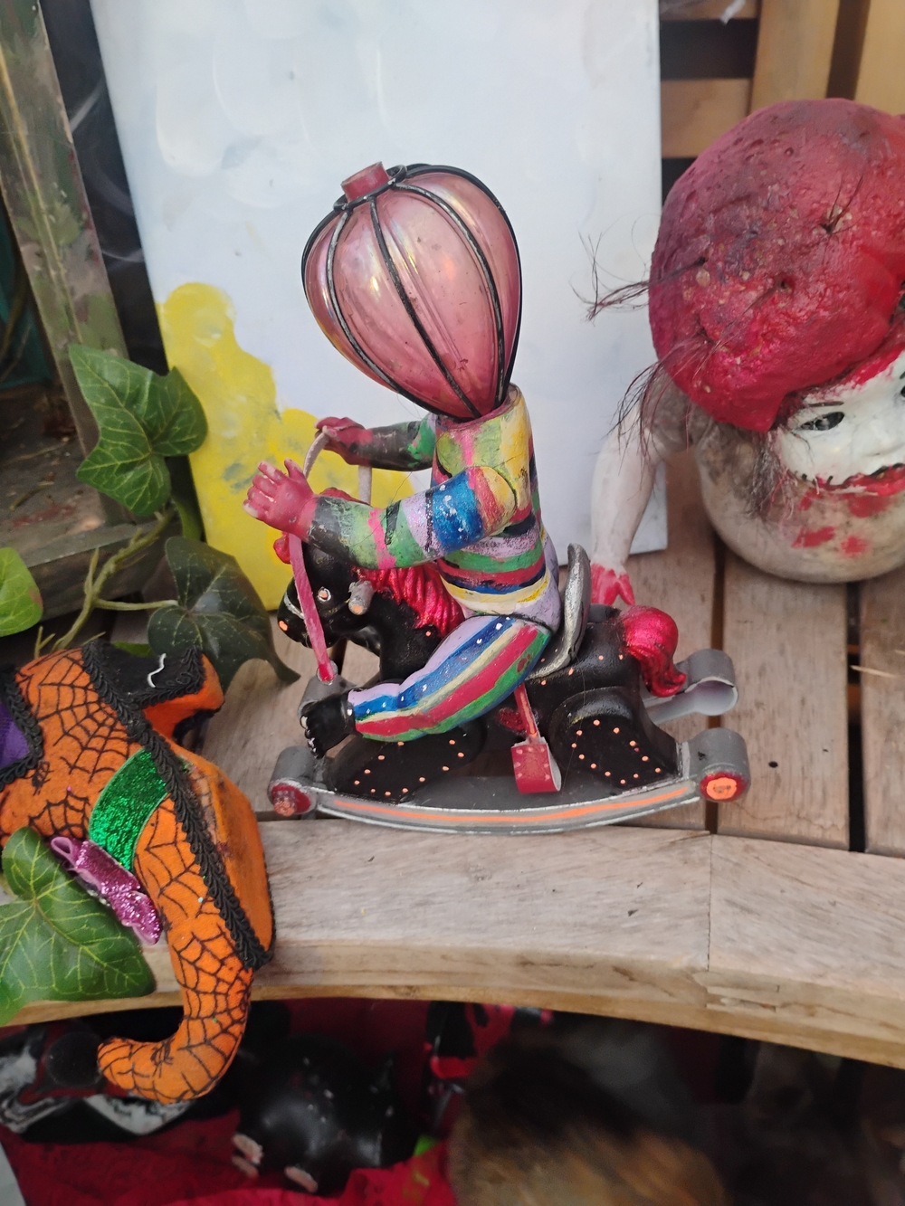 Hand-Painted Pumpkin Head Rider - Picture 2 of 3